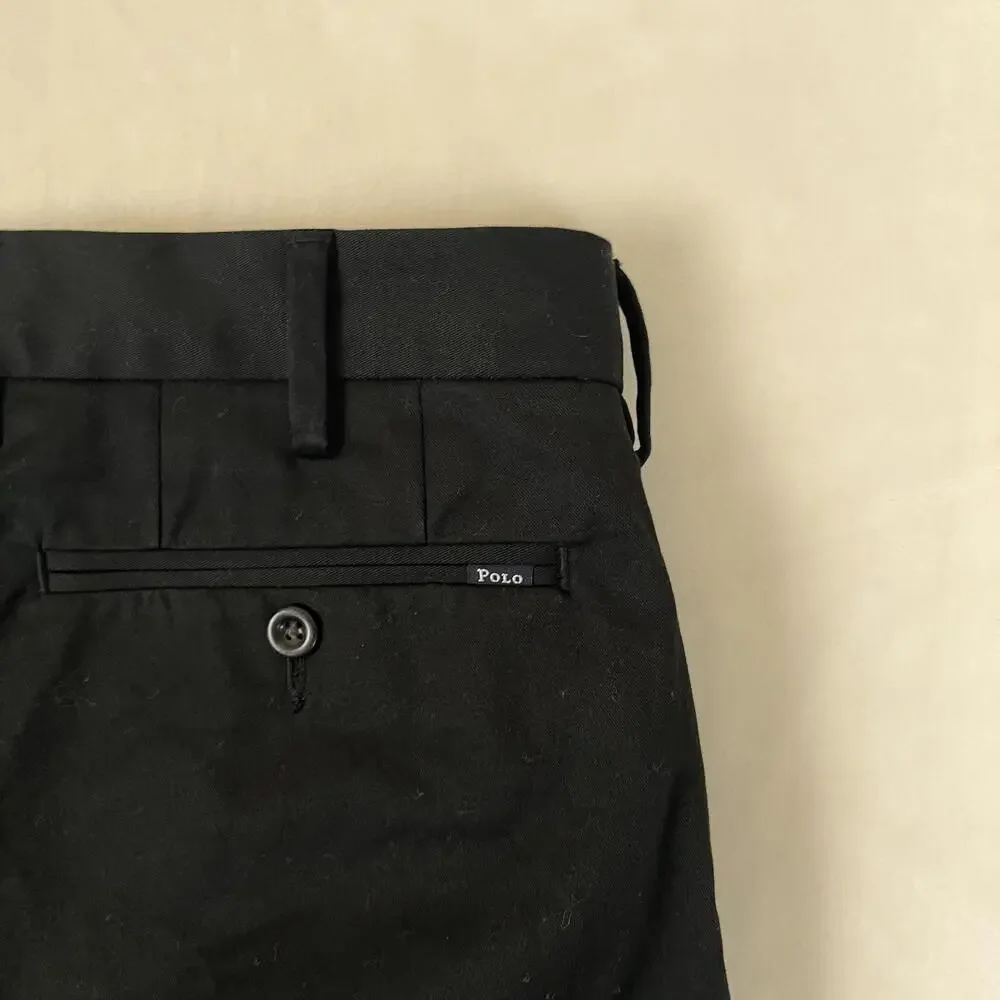 Polo Ralph Lauren Pants Mens 33x30 Black Stretch Classic Fit Chino Twill